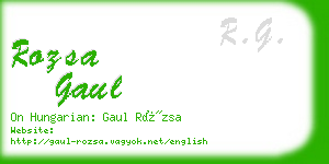 rozsa gaul business card